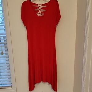 Chico's Vibrant Red Backless Dress